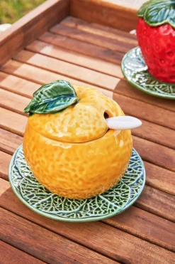 Azucarero Cerámica Naranja