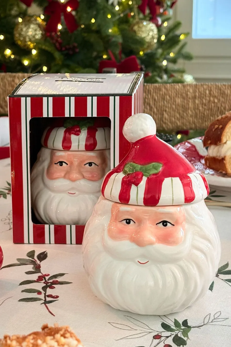 Azucarero Con Diseño De Papá Noel