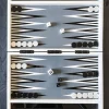 Backgammon De Resina Blanco Y Negro