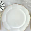 Bajoplato Blanco Con Borde Dorado