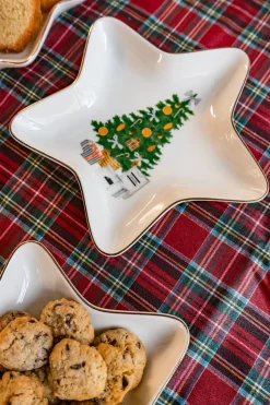 Bandeja Con Diseño De Estrella De Navidad Co