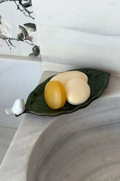 Bandeja Con Diseño De Hoja Y Figura De Pájaro