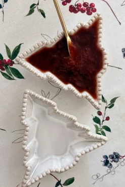 Bandeja Con Diseño De Árbol Blanca Pequeña