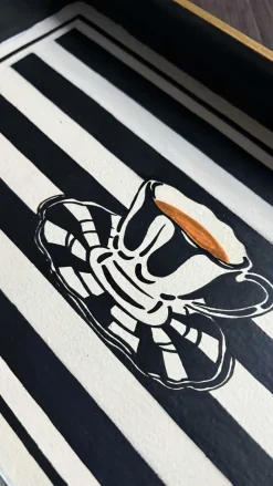 Bandeja Decorativa Pintada a Mano con Diseño CO