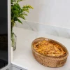 Bandeja Ovalada De Ratán Con Pírex Grande