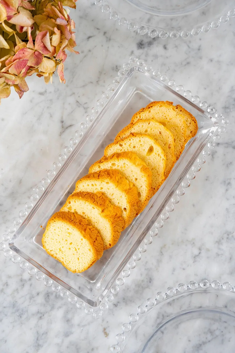 Bandeja Rectangular Cristal Bolitas Pequeña