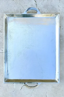 Bandeja Rectangular Plateada