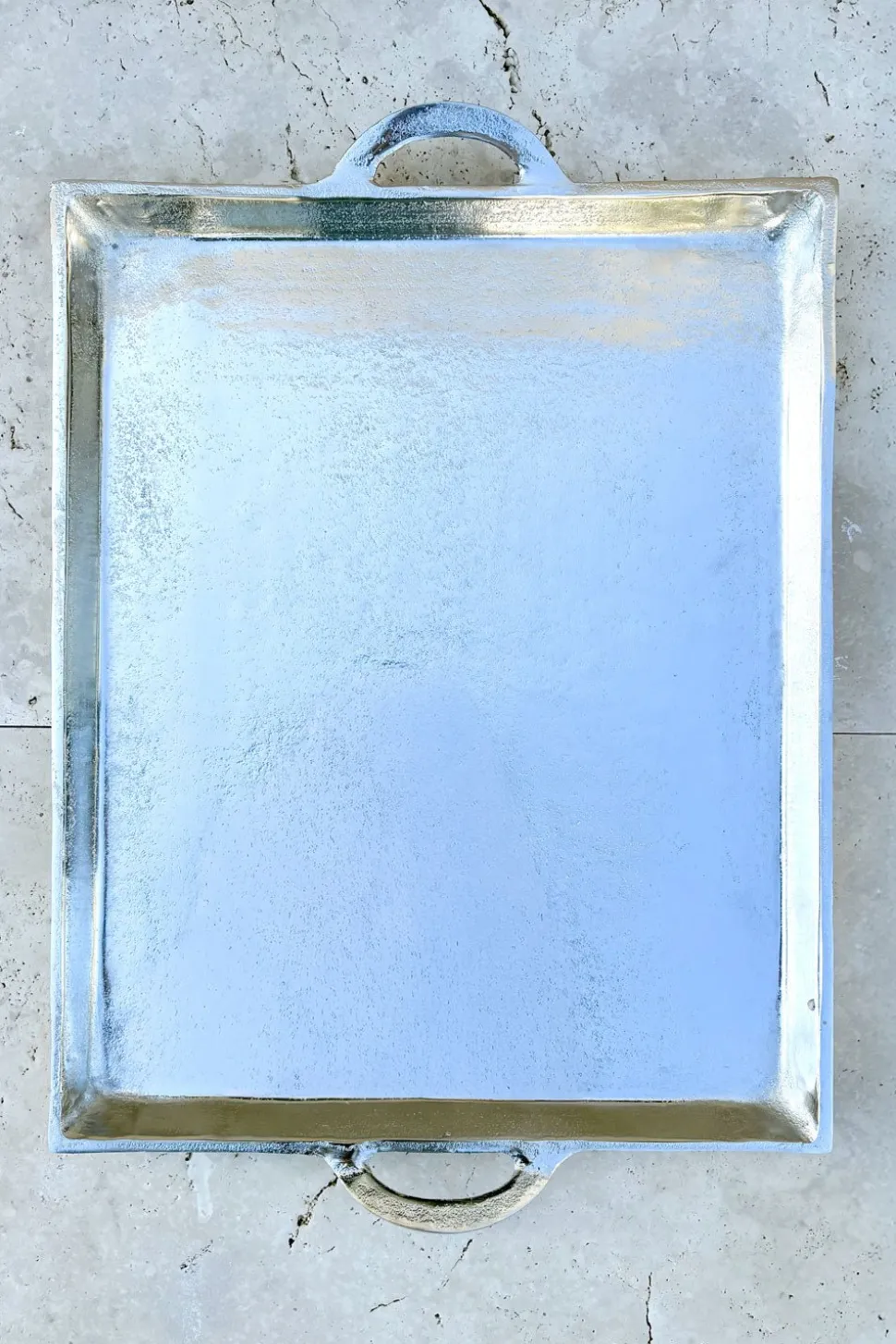 Bandeja Rectangular Plateada