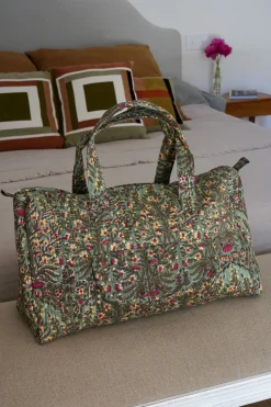 Bolsa De Viaje Flores Verdes