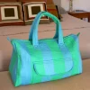Bolsa De Viaje Rayas Azules Y Verdes