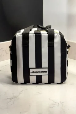 Bolsa Isotérmica Blanca Y Negra Con Mensaje “Delicious Moments”