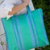 Bolsa Rayas Azules Y Verdes