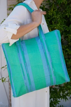 Bolsa Rayas Azules Y Verdes