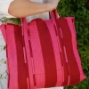 Bolsa Rayas Rosas Y Rojas