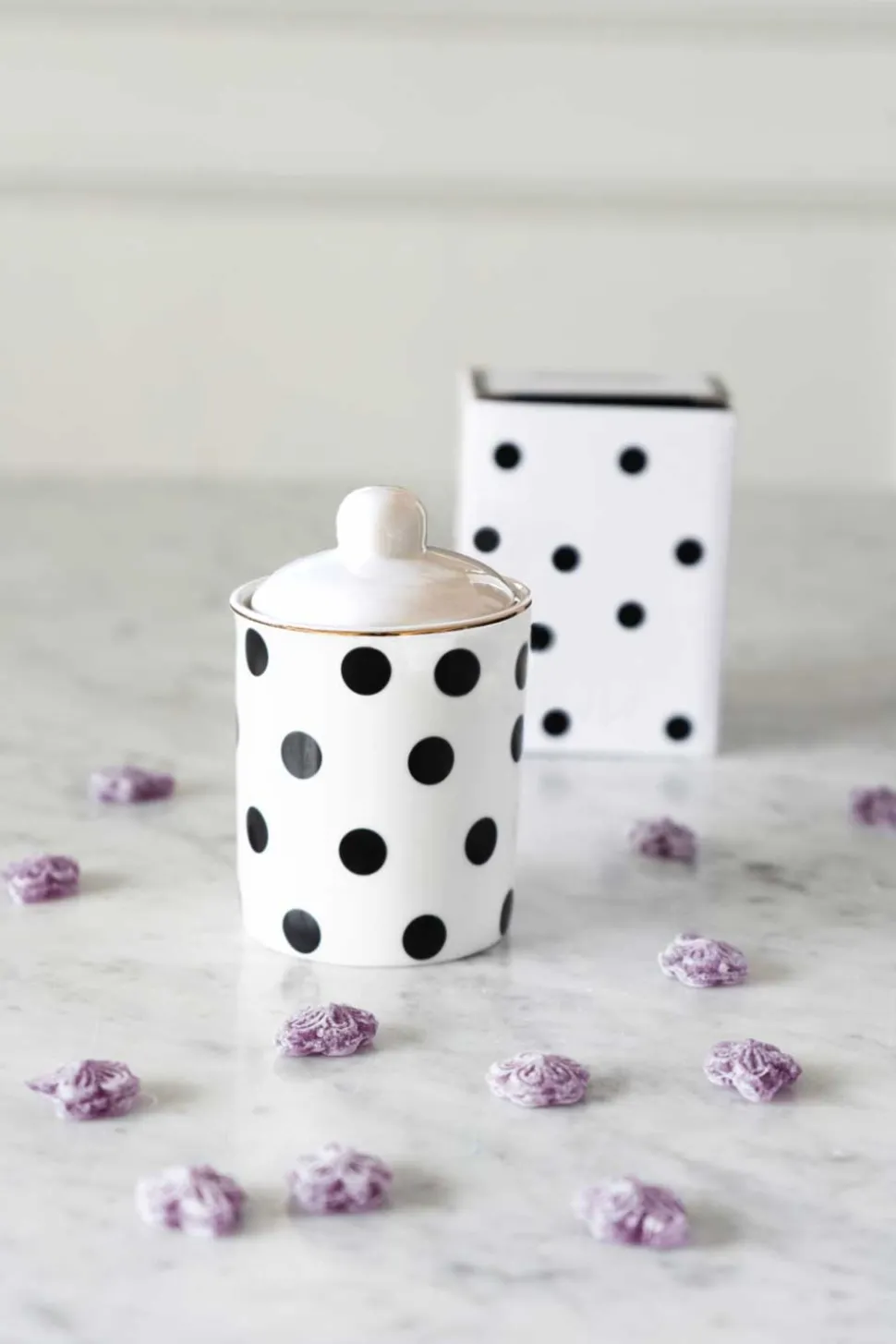 Bolsa Tarro De Puntos Co Con Violetas