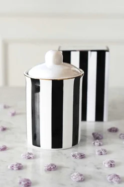 Bolsa Tarro De Rayas Co Con Violetas
