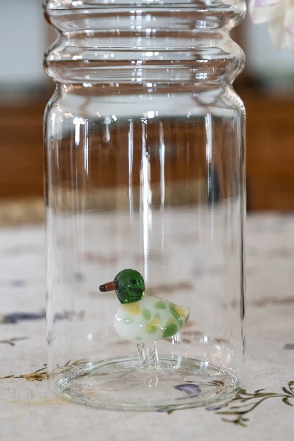 Botella De Cristal Con Figura Pato