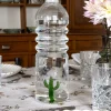 Botella De Cristal Con Figura Cactus