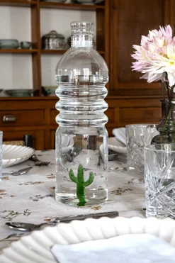 Botella De Cristal Con Figura Cactus