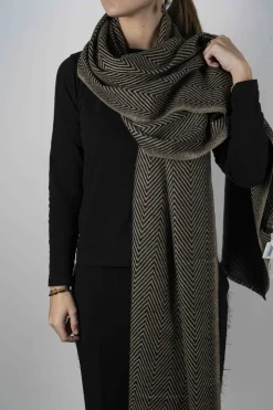 Bufanda De Lana Y Cashmere Con Diseño ZigZag