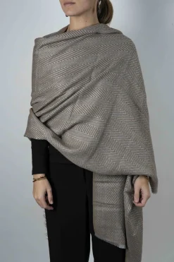 Bufanda De Lana Y Cashmere Con Diseño ZigZag