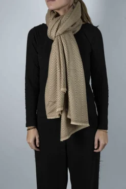 Bufanda De Lana Y Cashmere Con Diseño ZigZag