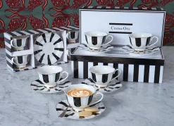 Caja De Regalo Tazas Y Cucharitas De Bronce