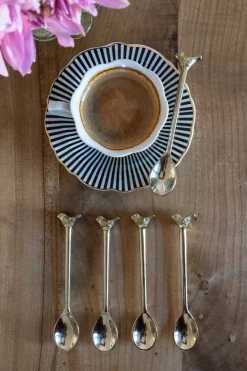 Caja De Regalo Tazas Y Cucharitas De Bronce