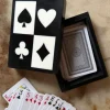 Caja Para Cartas De Resina Blanca Y Negra