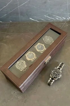 Caja Para Relojes Efecto Piel