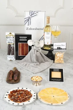 Caja Recién Mamá Aperitivo Gourmet & Doudou Elefante CO