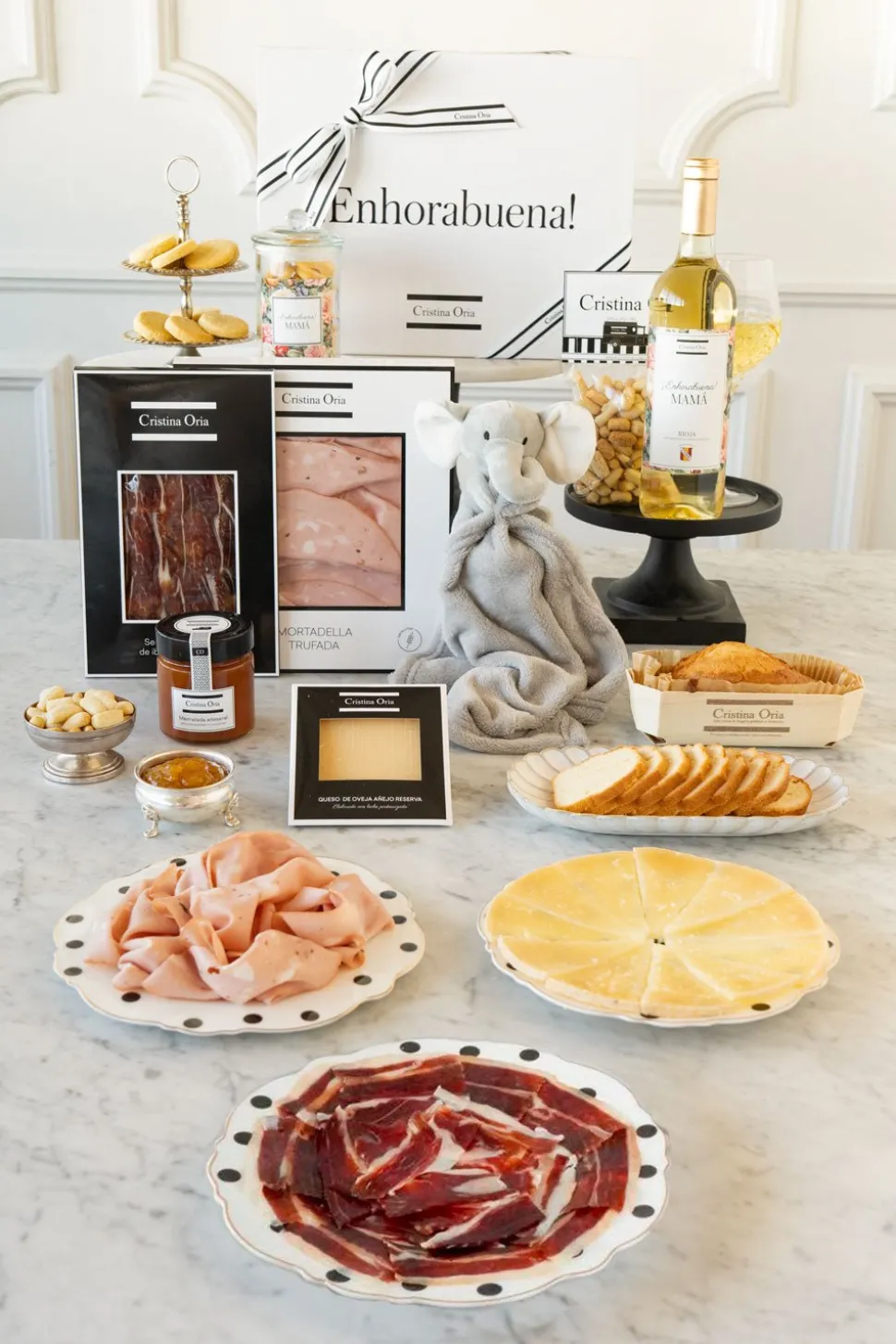 Caja Recién Mamá Gourmet & Doudou Elefante CO
