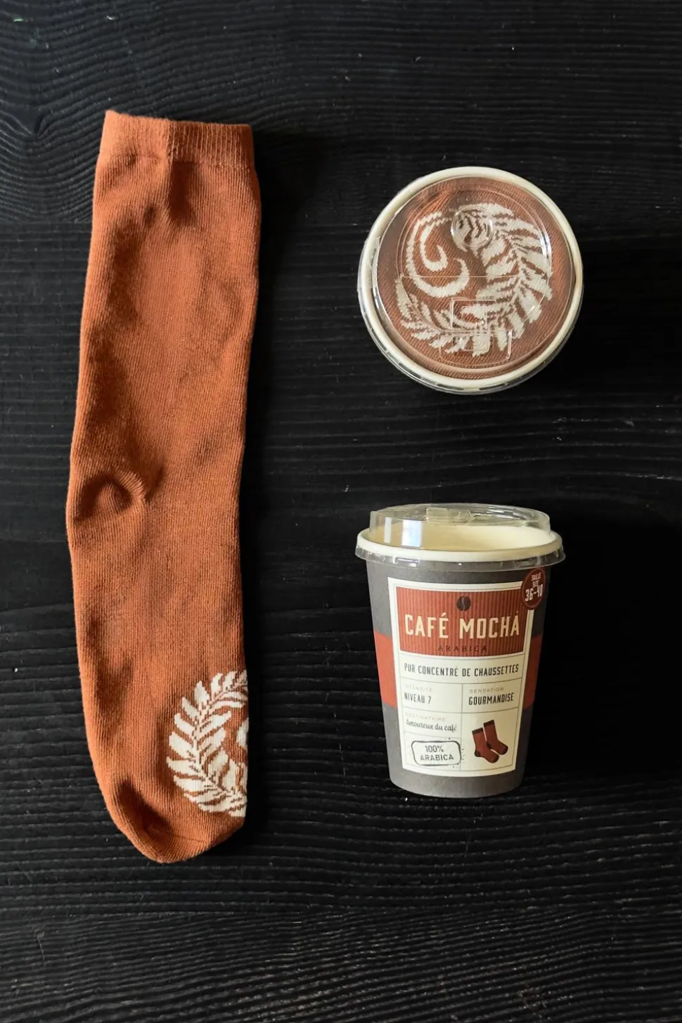 Calcetines Diseño Vaso Café