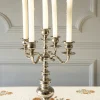 Candelabro 5 Velas Grande Plateado Co