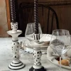 Candelabro Blanco Y Negro Pequeño