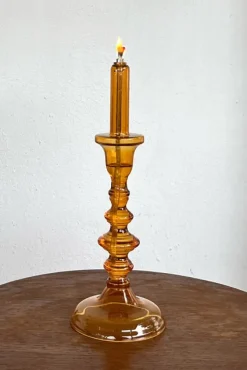 Candelabro De Aceite Ámbar Pequeño