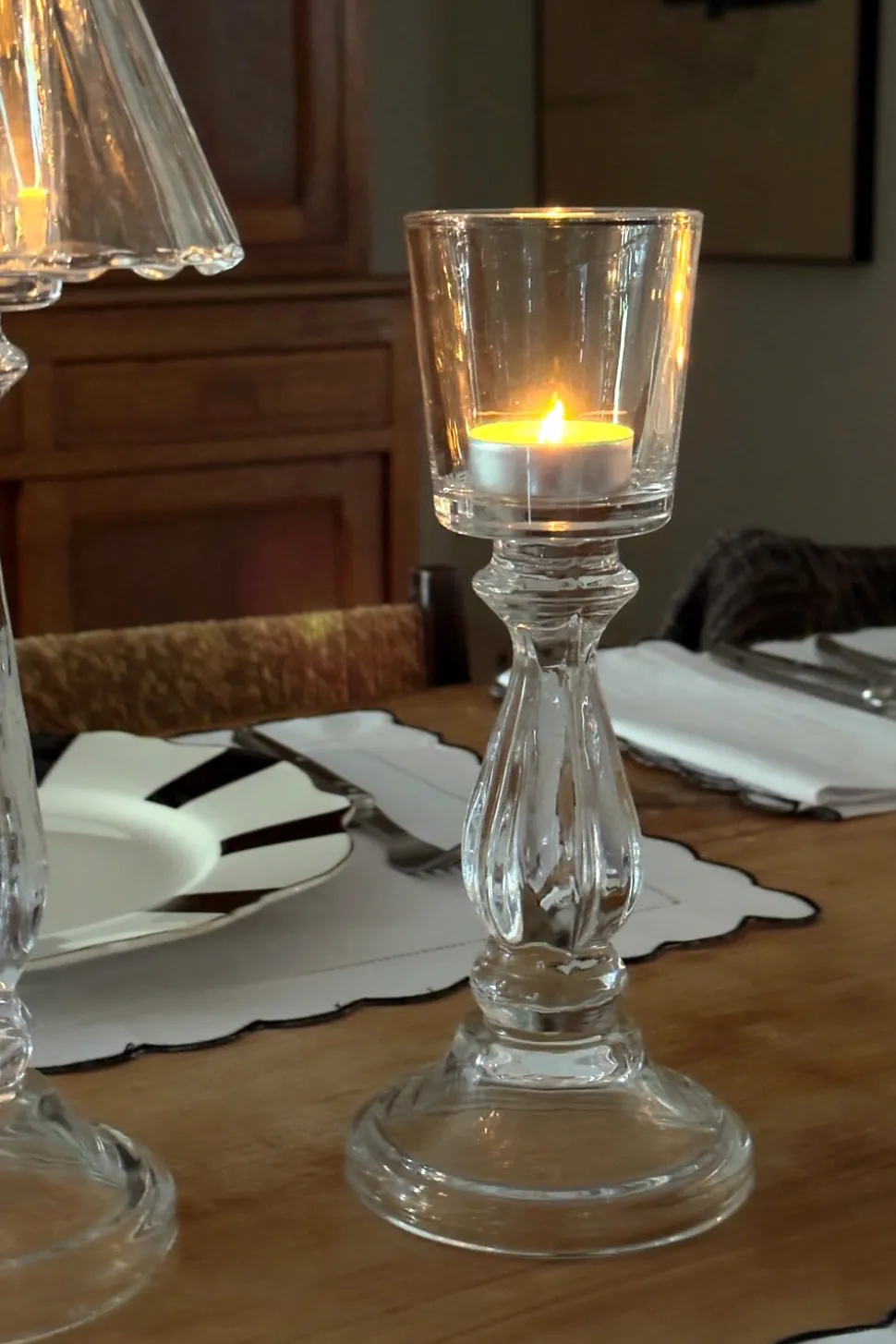 Candelabro De Cristal Con Diseño De Lámpara París