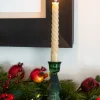 Candelabro Tallado De Cristal Con Diseño De Árbol Verde Pequeño
