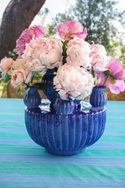 Centro De Mesa Con Diseño De Bulbos Azul