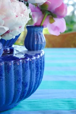 Centro De Mesa Con Diseño De Bulbos Azul