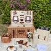 Cesta De Picnic "La Joya De La Corona" Para Cuatro Personas