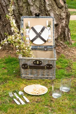 Cesta De Picnic Marrón Para 2 Personas