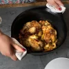 Cocotte Negra Con Tapa Blanca Grande