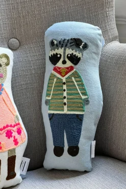 Cojín Bordado Diseño Mapache