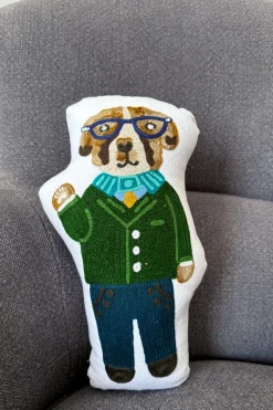 Cojín Bordado Diseño Perro