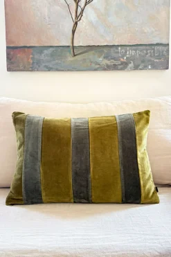 Cojín Verde De Terciopelo Rectangular