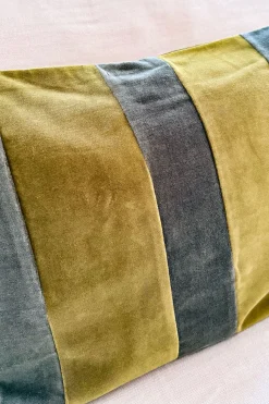 Cojín Verde De Terciopelo Rectangular