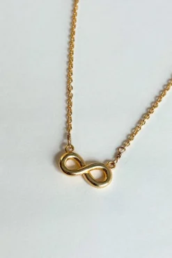 Collar Dorado Con Diseño Infinito