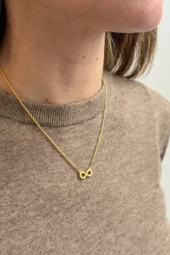 Collar Dorado Con Diseño Infinito
