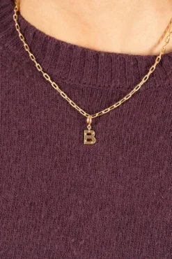 Combinación Cadena & Iniciales Doradas Con Detalle De Estrellas